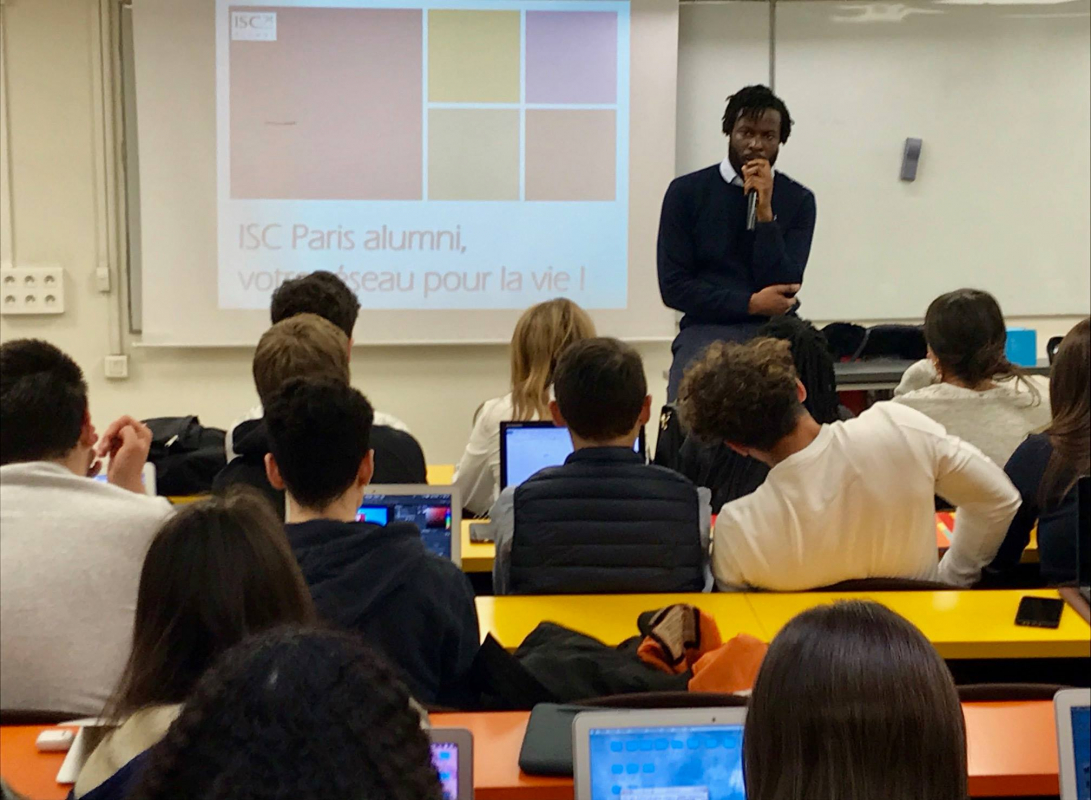 (Rencontre) Mike Claver Mabanza (ISC Paris 09) est venu témoigner auprès des bureaux des entreprises étudiantes