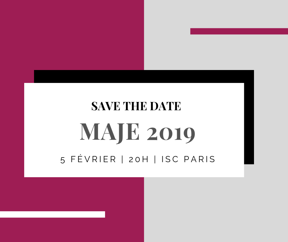 Inscrivez-vous à la soirée annuelle de la JE 2019