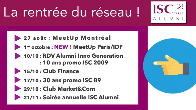 Vos événements de rentrée !