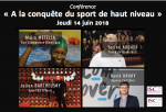 Conférence « A la conquête du sport de haut niveau »