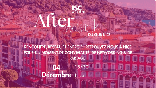 4 décembre: Afterwork ISC Paris Alumni à NICE !