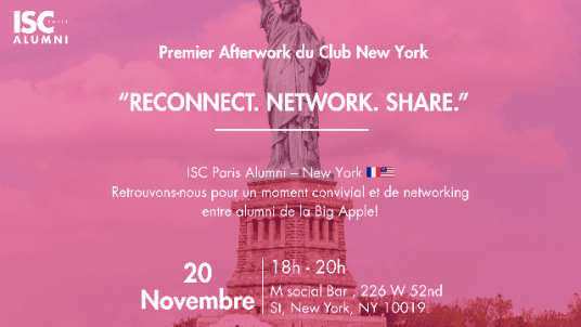 20 novembre : Afterwork ISC Paris Alumni à New York !